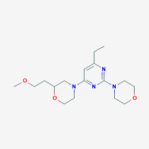 molecular formula C17H28N4O3 B3799404 4-(6-ethyl-2-morpholin-4-ylpyrimidin-4-yl)-2-(2-methoxyethyl)morpholine 