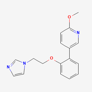 molecular formula C17H17N3O2 B3799412 5-{2-[2-(1H-imidazol-1-yl)ethoxy]phenyl}-2-methoxypyridine 