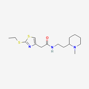 2-[2-(ethylthio)-1,3-thiazol-4-yl]-N-[2-(1-methylpiperidin-2-yl)ethyl]acetamide