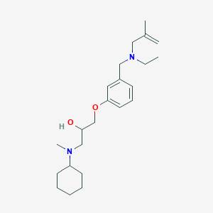 molecular formula C23H38N2O2 B3799447 1-[Cyclohexyl(methyl)amino]-3-[3-[[ethyl(2-methylprop-2-enyl)amino]methyl]phenoxy]propan-2-ol 