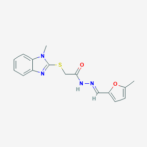 2-[(1-methyl-1H-benzimidazol-2-yl)sulfanyl]-N'-[(5-methyl-2-furyl)methylene]acetohydrazide