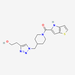 molecular formula C17H21N5O2S B3799473 2-(1-{[1-(4H-thieno[3,2-b]pyrrol-5-ylcarbonyl)-4-piperidinyl]methyl}-1H-1,2,3-triazol-4-yl)ethanol 