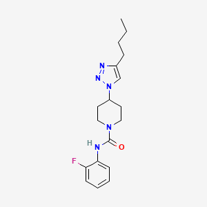 molecular formula C18H24FN5O B3799487 4-(4-butyltriazol-1-yl)-N-(2-fluorophenyl)piperidine-1-carboxamide 