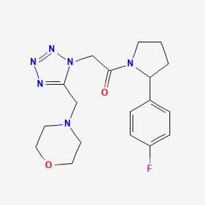 4-[(1-{2-[2-(4-fluorophenyl)-1-pyrrolidinyl]-2-oxoethyl}-1H-tetrazol-5-yl)methyl]morpholine