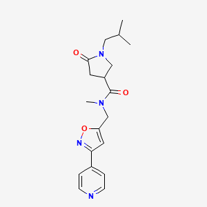 1-isobutyl-N-methyl-5-oxo-N-[(3-pyridin-4-ylisoxazol-5-yl)methyl]pyrrolidine-3-carboxamide