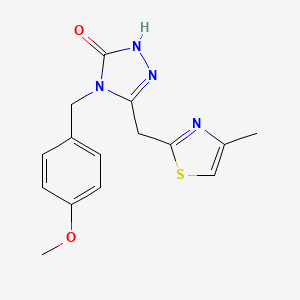 4-(4-methoxybenzyl)-5-[(4-methyl-1,3-thiazol-2-yl)methyl]-2,4-dihydro-3H-1,2,4-triazol-3-one