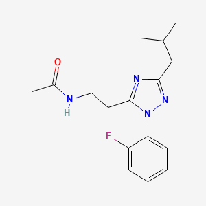 N-{2-[1-(2-fluorophenyl)-3-isobutyl-1H-1,2,4-triazol-5-yl]ethyl}acetamide