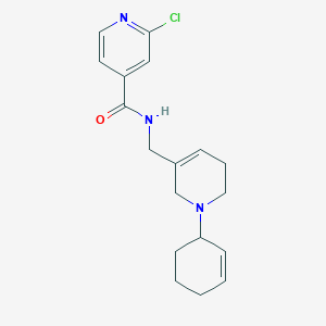 molecular formula C18H22ClN3O B3799595 2-chloro-N-[(1-cyclohex-2-en-1-yl-1,2,5,6-tetrahydropyridin-3-yl)methyl]isonicotinamide 