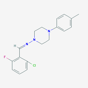 N-(2-chloro-6-fluorobenzylidene)-N-[4-(4-methylphenyl)-1-piperazinyl]amine