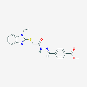 methyl 4-[(E)-({[(1-ethyl-1H-benzimidazol-2-yl)thio]acetyl}hydrazono)methyl]benzoate