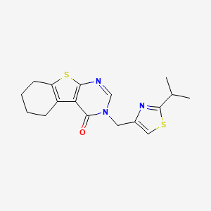 3-[(2-isopropyl-1,3-thiazol-4-yl)methyl]-5,6,7,8-tetrahydro[1]benzothieno[2,3-d]pyrimidin-4(3H)-one