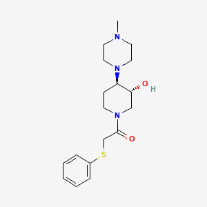 (3R*,4R*)-4-(4-methyl-1-piperazinyl)-1-[(phenylthio)acetyl]-3-piperidinol