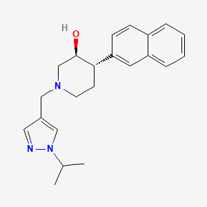 (3S*,4S*)-1-[(1-isopropyl-1H-pyrazol-4-yl)methyl]-4-(2-naphthyl)piperidin-3-ol