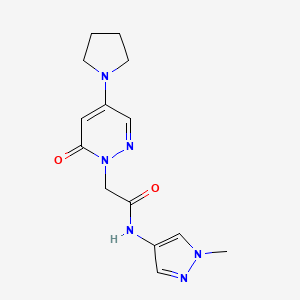 N-(1-methylpyrazol-4-yl)-2-(6-oxo-4-pyrrolidin-1-ylpyridazin-1-yl)acetamide