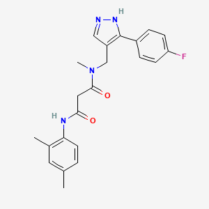 N'-(2,4-dimethylphenyl)-N-{[5-(4-fluorophenyl)-1H-pyrazol-4-yl]methyl}-N-methylmalonamide