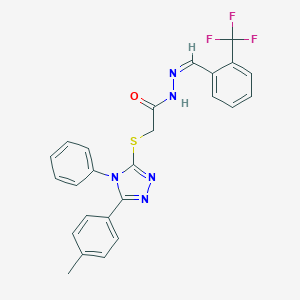 2-{[5-(4-methylphenyl)-4-phenyl-4H-1,2,4-triazol-3-yl]sulfanyl}-N'-[2-(trifluoromethyl)benzylidene]acetohydrazide