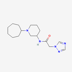 molecular formula C16H27N5O B3799670 N-(1-cycloheptylpiperidin-3-yl)-2-(1,2,4-triazol-1-yl)acetamide 