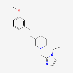 molecular formula C20H29N3O B3799674 1-[(1-ethyl-1H-imidazol-2-yl)methyl]-3-[2-(3-methoxyphenyl)ethyl]piperidine 