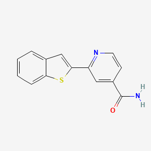 molecular formula C14H10N2OS B3799678 2-(1-benzothiophen-2-yl)pyridine-4-carboxamide 