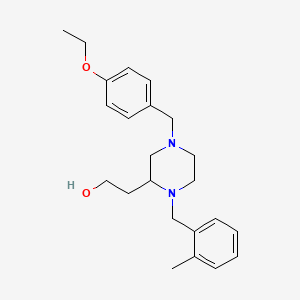 molecular formula C23H32N2O2 B3799693 2-[4-(4-ethoxybenzyl)-1-(2-methylbenzyl)-2-piperazinyl]ethanol 