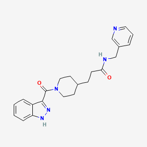 3-[1-(1H-indazole-3-carbonyl)piperidin-4-yl]-N-(pyridin-3-ylmethyl)propanamide