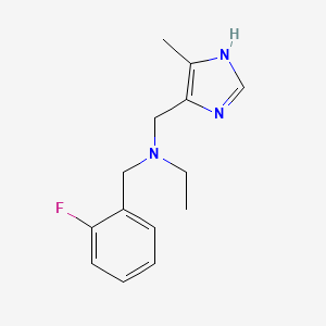 N-(2-fluorobenzyl)-N-[(4-methyl-1H-imidazol-5-yl)methyl]ethanamine