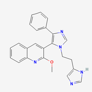 molecular formula C24H21N5O B3799731 3-{1-[2-(1H-imidazol-4-yl)ethyl]-4-phenyl-1H-imidazol-5-yl}-2-methoxyquinoline 