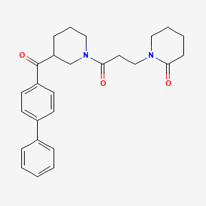 1-{3-[3-(4-biphenylylcarbonyl)-1-piperidinyl]-3-oxopropyl}-2-piperidinone