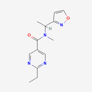 2-ethyl-N-(1-isoxazol-3-ylethyl)-N-methylpyrimidine-5-carboxamide