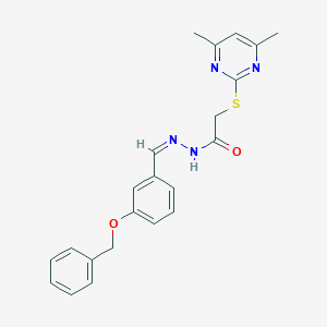 N'-[3-(benzyloxy)benzylidene]-2-[(4,6-dimethyl-2-pyrimidinyl)sulfanyl]acetohydrazide