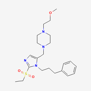 1-{[2-(ethylsulfonyl)-1-(3-phenylpropyl)-1H-imidazol-5-yl]methyl}-4-(2-methoxyethyl)piperazine