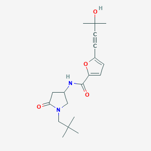 N-[1-(2,2-dimethylpropyl)-5-oxo-3-pyrrolidinyl]-5-(3-hydroxy-3-methyl-1-butyn-1-yl)-2-furamide