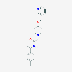 N-[1-(4-methylphenyl)ethyl]-2-[4-(pyridin-3-ylmethoxy)piperidin-1-yl]acetamide