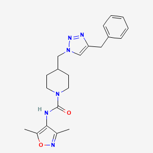 4-[(4-benzyl-1H-1,2,3-triazol-1-yl)methyl]-N-(3,5-dimethyl-4-isoxazolyl)-1-piperidinecarboxamide