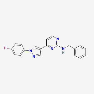 N-benzyl-4-[1-(4-fluorophenyl)-1H-pyrazol-4-yl]-2-pyrimidinamine