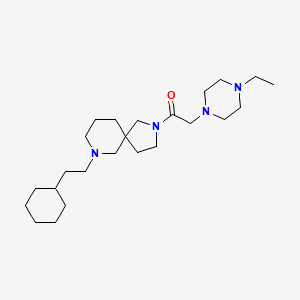 molecular formula C24H44N4O B3799817 7-(2-cyclohexylethyl)-2-[(4-ethyl-1-piperazinyl)acetyl]-2,7-diazaspiro[4.5]decane 