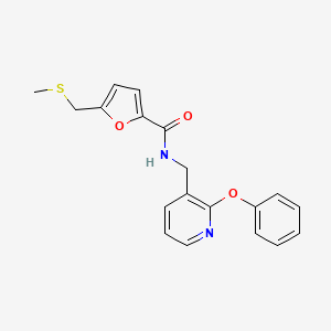 5-(methylsulfanylmethyl)-N-[(2-phenoxypyridin-3-yl)methyl]furan-2-carboxamide