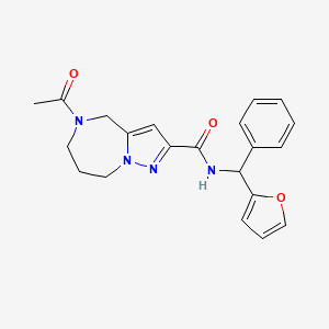 5-acetyl-N-[2-furyl(phenyl)methyl]-5,6,7,8-tetrahydro-4H-pyrazolo[1,5-a][1,4]diazepine-2-carboxamide