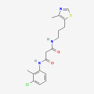 N-(3-chloro-2-methylphenyl)-N'-[3-(4-methyl-1,3-thiazol-5-yl)propyl]malonamide