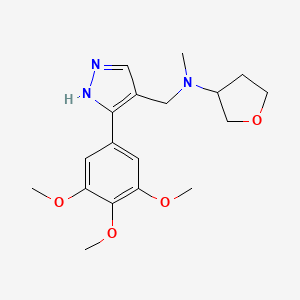 N-methyl-N-{[3-(3,4,5-trimethoxyphenyl)-1H-pyrazol-4-yl]methyl}tetrahydro-3-furanamine