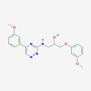 molecular formula C20H22N4O4 B3799844 1-(3-methoxyphenoxy)-3-{[5-(3-methoxyphenyl)-1,2,4-triazin-3-yl]amino}-2-propanol 