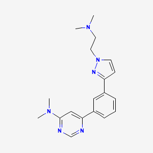 6-[3-[1-[2-(dimethylamino)ethyl]pyrazol-3-yl]phenyl]-N,N-dimethylpyrimidin-4-amine