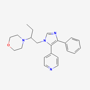 molecular formula C22H26N4O B3799858 4-{1-[(4-phenyl-5-pyridin-4-yl-1H-imidazol-1-yl)methyl]propyl}morpholine 