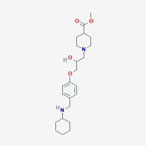 methyl 1-(3-{4-[(cyclohexylamino)methyl]phenoxy}-2-hydroxypropyl)-4-piperidinecarboxylate