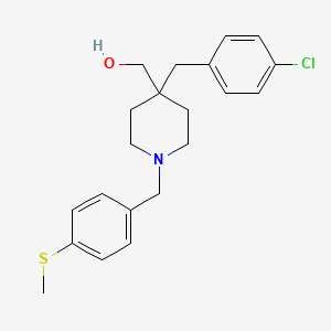 {4-(4-chlorobenzyl)-1-[4-(methylthio)benzyl]-4-piperidinyl}methanol