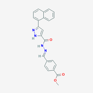 methyl 4-[(E)-({[3-(1-naphthyl)-1H-pyrazol-5-yl]carbonyl}hydrazono)methyl]benzoate