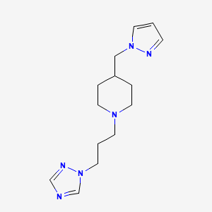 4-(1H-pyrazol-1-ylmethyl)-1-[3-(1H-1,2,4-triazol-1-yl)propyl]piperidine trifluoroacetate