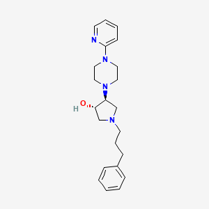 (3S,4S)-1-(3-phenylpropyl)-4-(4-pyridin-2-ylpiperazin-1-yl)pyrrolidin-3-ol