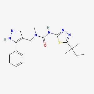 1-methyl-3-[5-(2-methylbutan-2-yl)-1,3,4-thiadiazol-2-yl]-1-[(5-phenyl-1H-pyrazol-4-yl)methyl]urea