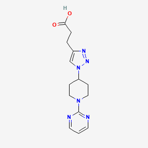 3-{1-[1-(2-pyrimidinyl)-4-piperidinyl]-1H-1,2,3-triazol-4-yl}propanoic acid trifluoroacetate